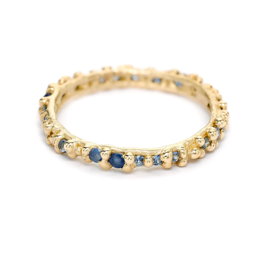 Sapphire Eternity Band with Granuals