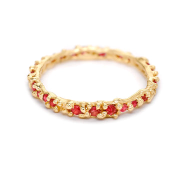 Ruby Eternity Band with Granuals