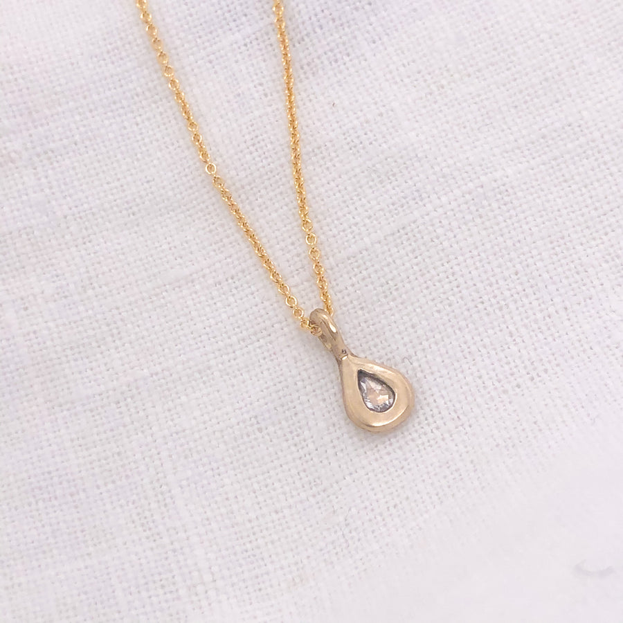 Droplet Necklace- Rose Cut Diamond-Marisa Mason Jewelry-Marisa Mason Jewelry