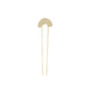 LUNA brass hairpin with curved top pendant 