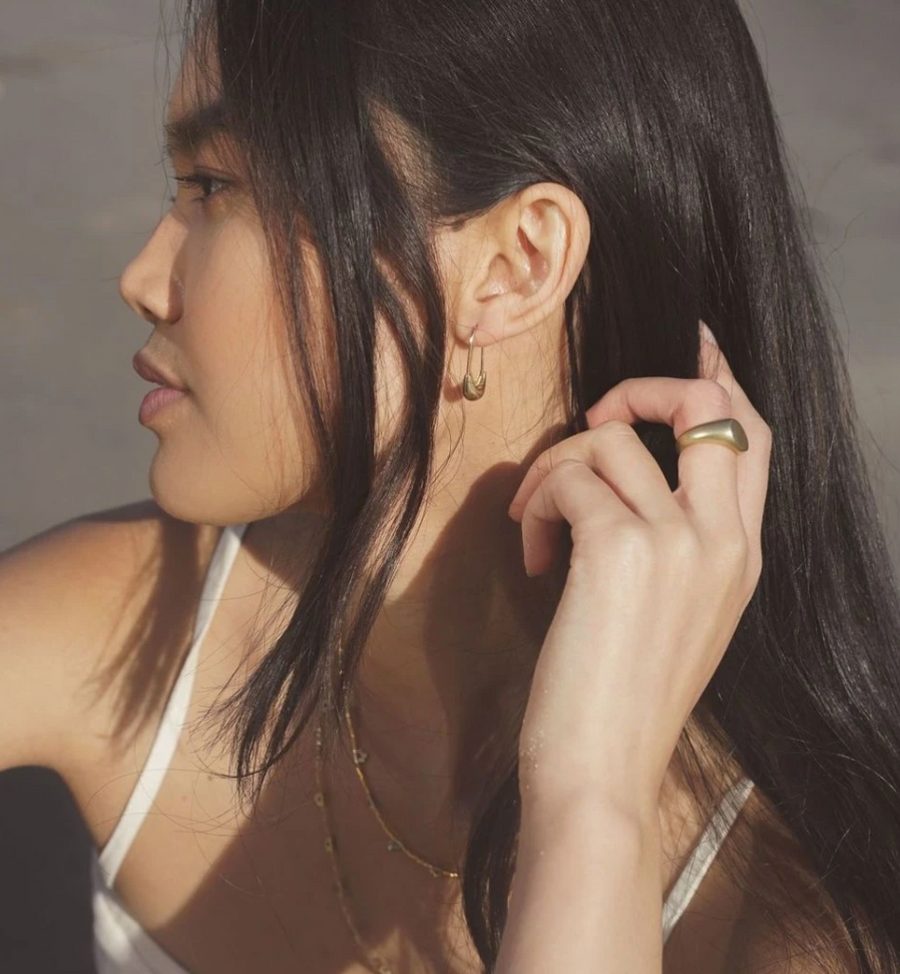 Safety pin earring trend discount