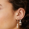 2 of 3: Mother of Pearl Tassel Plaque .5-OD Fine Earrings-Marisa Mason