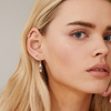 2 of 3: Mother of Pearl Tassel Charm .3-OD Fine Earrings-Marisa Mason