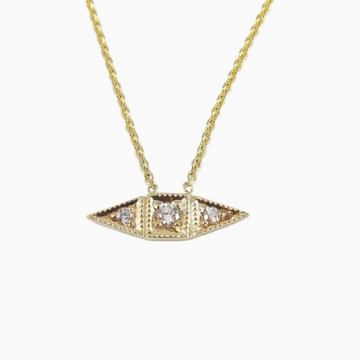 Jennie Kwon Designs gold and diamond necklace triangle necklace geometric necklace diamonds