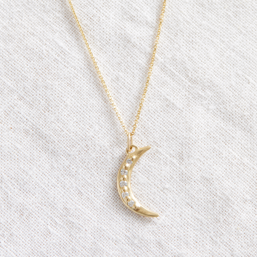 Crescent Diamond Moon | Marisa Mason Jewelry