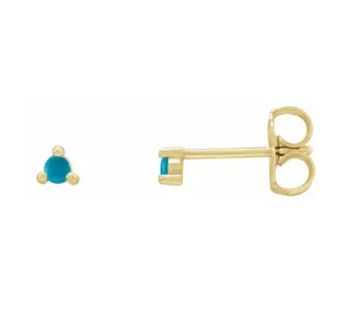 Turquoise Three Prong Studs