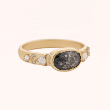 Rosecut Grey Diamond Ring
