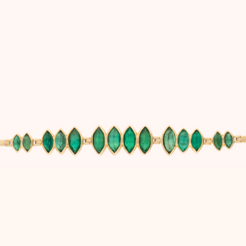 Multi Emeralds Articulated Bracelet