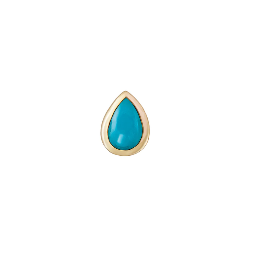 Mini Bezel Set Pear Stud-OD Fine Earrings-Marisa Mason