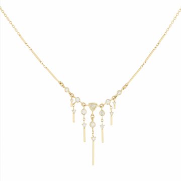 Dream Maker Triangle & Dangling Diamonds Necklace-OD Fine Necklaces-Marisa Mason