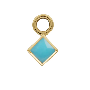 Princess Cut Gemstone Charm-OD Fine Earrings-Marisa Mason