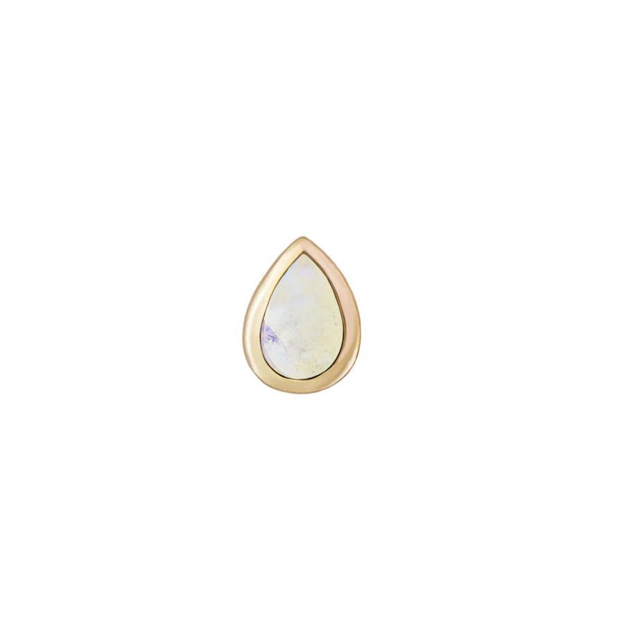Mini Bezel Set Pear Stud-OD Fine Earrings-Marisa Mason