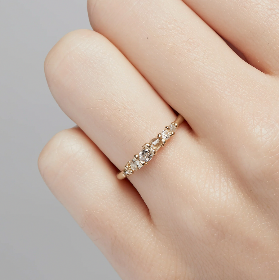 Six Stone Mixed Diamonds Ring-OD Fine Rings-Marisa Mason