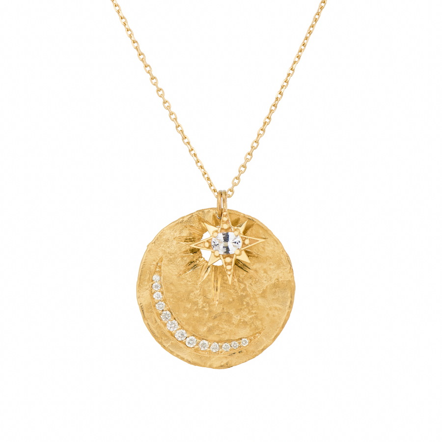 Gold Sun Medallion Pendant Large - FantaSea Jewelry