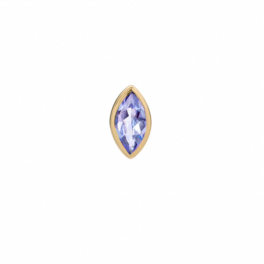 Marquise Bezel Set Gemstone Stud-OD Fine Earrings-Marisa Mason