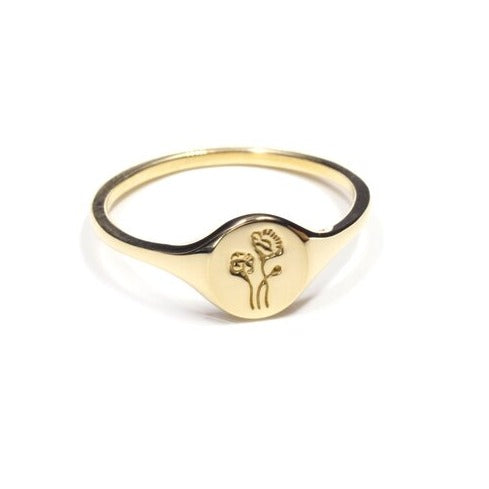 Mini Poppy Signet Ring-OD Fine Rings-Marisa Mason