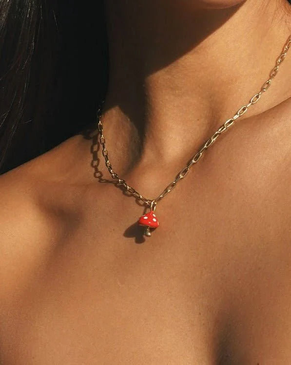 Mushroom Charm-OD Fine Necklaces-Marisa Mason