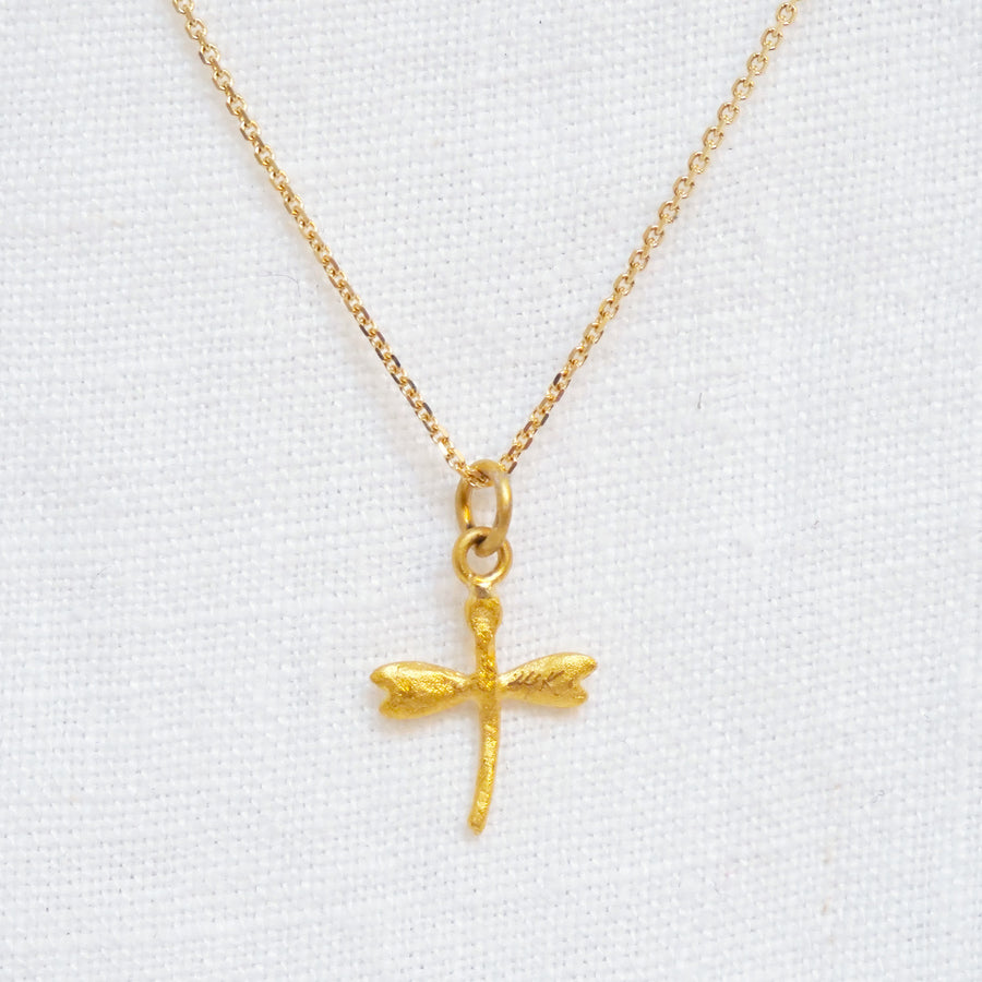 24K Dragonfly Necklace